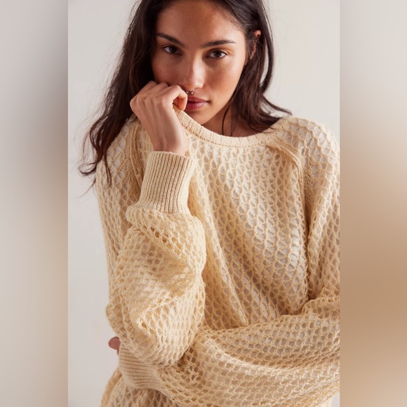 Free People We The Free Gemma Pullover | creamy white | New - Picture 2 of 7